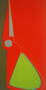 Red Half Scissors Upright by Mao Xuhui contemporary artwork painting