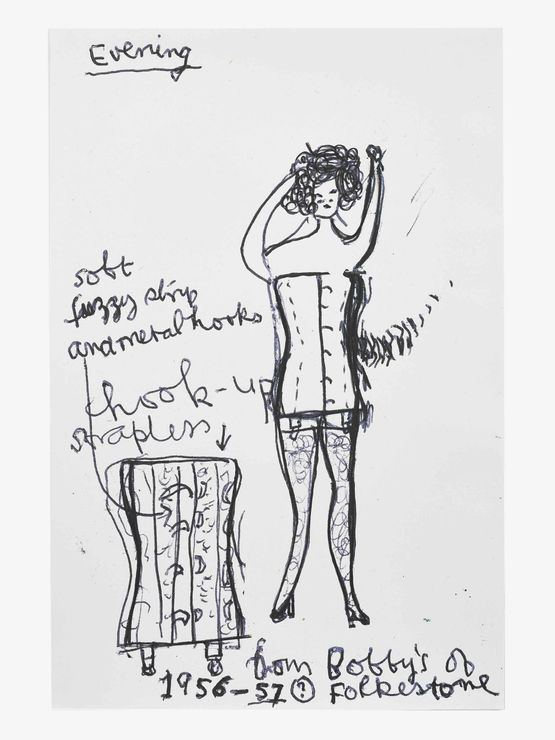 Corset by Rose Wylie contemporary artwork Painting