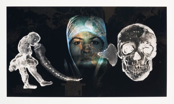 When the living can no longer fight - the dead will by Nalini Malani contemporary artwork Painting