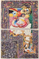 Bewitching Glance Dream Spiral and The Mirage Weaver Unleash the Power rasen-flash super-circle dance howl stage three by WenJue contemporary artwork painting