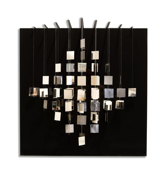 Polyedre Virtuel Sur Noir by Julio Le Parc contemporary artwork Sculpture