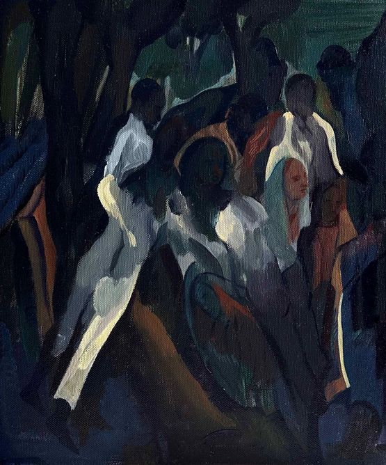 No dawn yet by Vikrant Bhise contemporary artwork Painting
