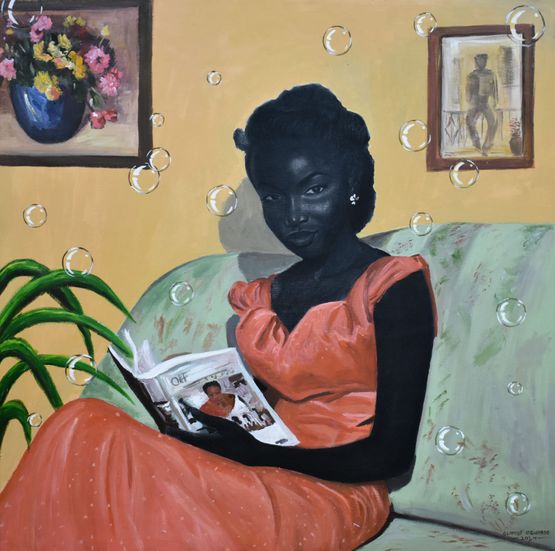 Journey Through the Words by Olamide Ogunade Olisco contemporary artwork Painting