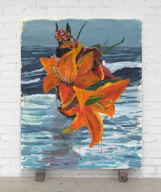 The Omen Orange Lily by Enrique Martinez Celaya contemporary artwork Painting