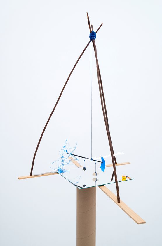 Model for a Suspended Sentence by Sarah Sze contemporary artwork Sculpture