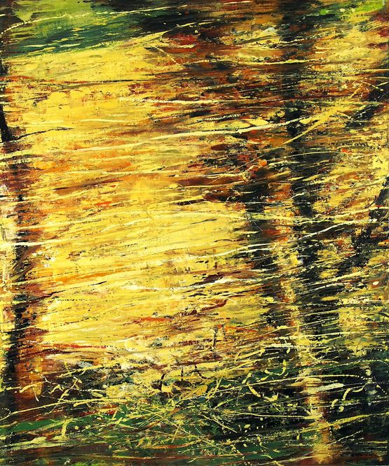 Sous le soleil jaune colza n1 by Philippe Cognee contemporary artwork Painting