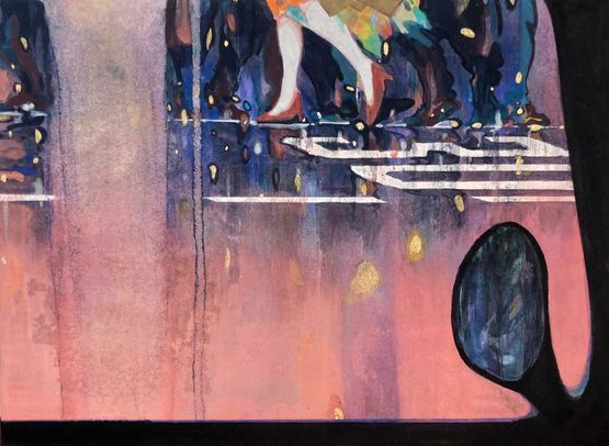 Strutting by Kosuke Harasawa contemporary artwork Painting