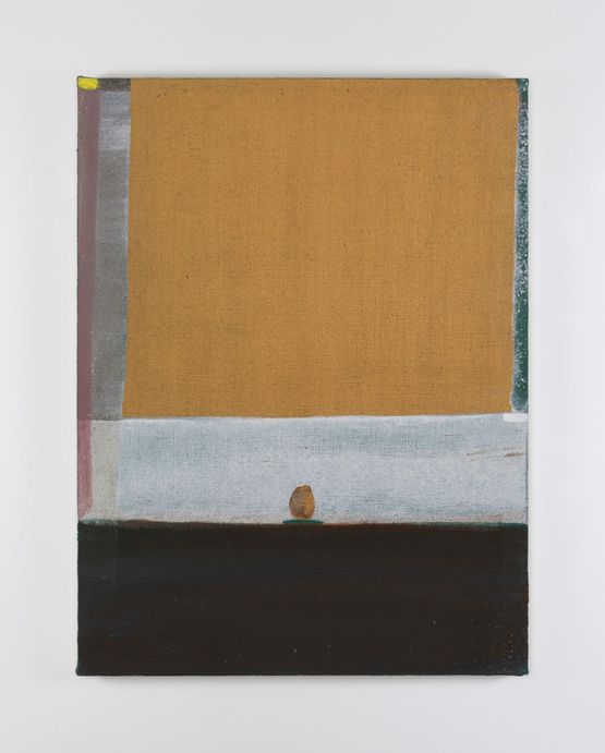Gold Curtain by Merlin James contemporary artwork Painting