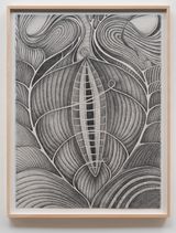 Living Fossil My Heart Shell Breaks Open by Faith Wilding contemporary artwork drawing works on paper