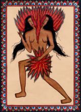 Fragments from Book of Fire 4 by Citra Sasmita contemporary artwork painting