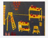The Studio Yellow by Florence Hutchings contemporary artwork painting works on paper