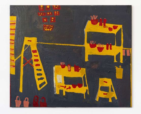 The Studio Yellow by Florence Hutchings contemporary artwork Painting