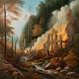 Burning by Li Donglu contemporary artwork painting