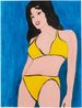 Yellow Bikini by Marjorie Strider contemporary artwork Painting