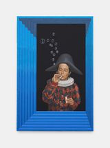 Blue Window Bubbles by Christian Hidaka contemporary artwork painting