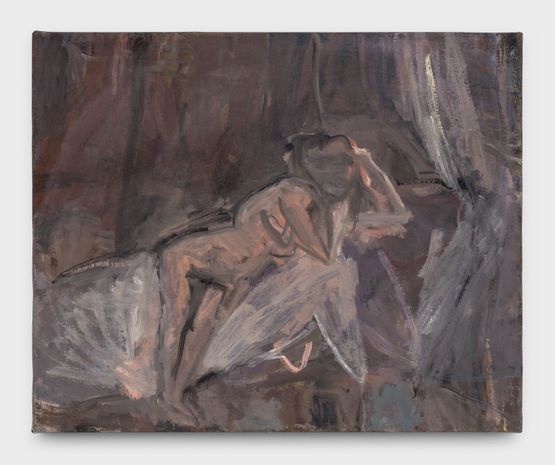 Large Reclining Nude by Janice Nowinski contemporary artwork Painting