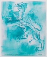 La Chimere Attaque by Leon Golub contemporary artwork drawing