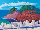 The Lonely Man at Po Pin Chau by Stephen Wong Chun Hei contemporary artwork Painting
