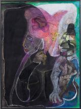 Ventriloquist by The Estate Of Mohan Samant contemporary artwork painting works on paper