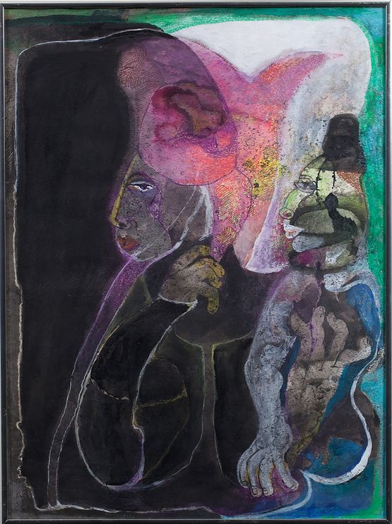 Ventriloquist by The Estate Of Mohan Samant contemporary artwork Painting