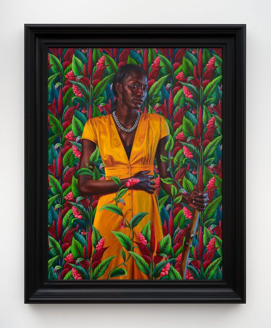 Portrait of Ndeye Fatou Mbaye by Kehinde Wiley contemporary artwork Painting