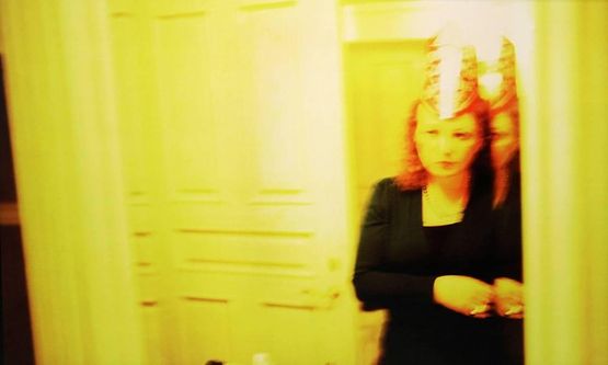 Self-portrait on New Years Eve Malibu California by Nan Goldin contemporary artwork Print
