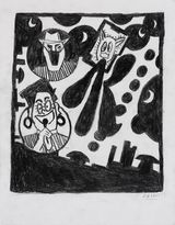 K-Pop 3 by Derek Boshier contemporary artwork drawing works on paper