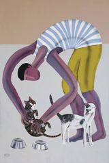 Waiting for Dinner by Kitti Narod contemporary artwork painting