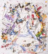 Homage to de Kooning by M Michael Chow  contemporary artwork mixed media painting