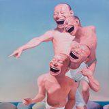 Definitely by Yue Minjun contemporary artwork painting