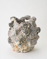 Vessel fused with stone by Masaomi Yasunaga contemporary artwork sculpture