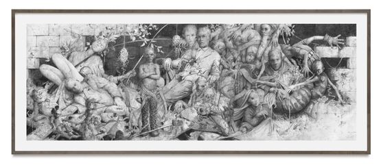 schlagen und bleiben by Jonas Burgert contemporary artwork Works on Paper