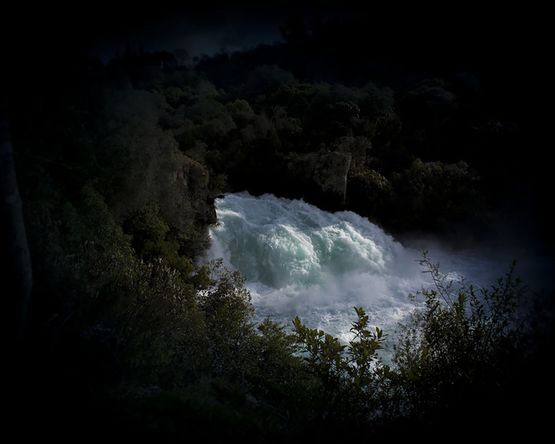 Day for night Huka falls by Greta Anderson contemporary artwork Print