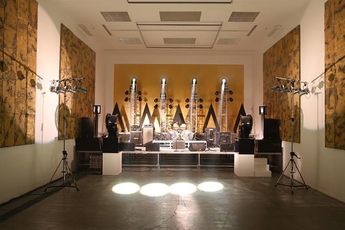 Contemporary art exhibition Zhang Ding Orbit of Rock at ShanghART Beijing China