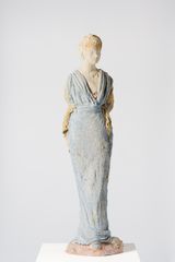 Woman with a tiara by Linda Marrinon contemporary artwork sculpture textile