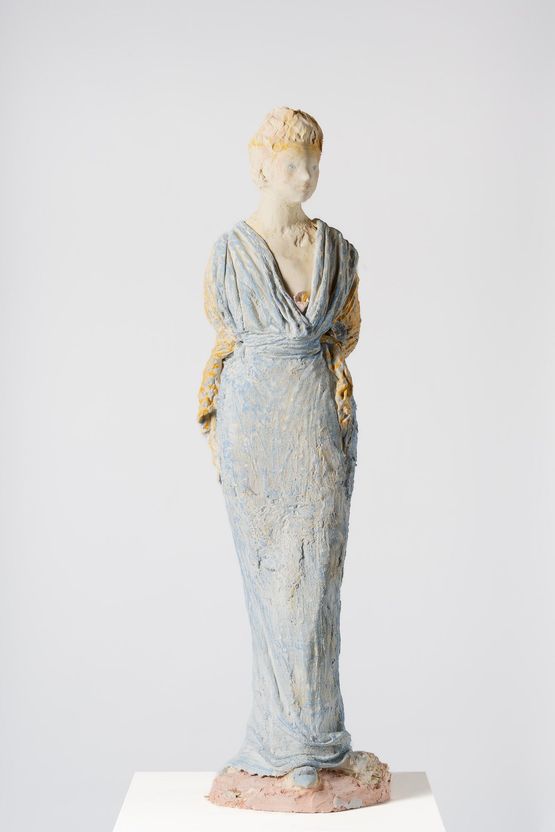 Woman with a tiara by Linda Marrinon contemporary artwork Sculpture