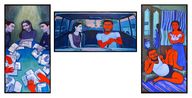 Triptych Nargiz Alizade by Ulviyya Iman contemporary artwork Painting