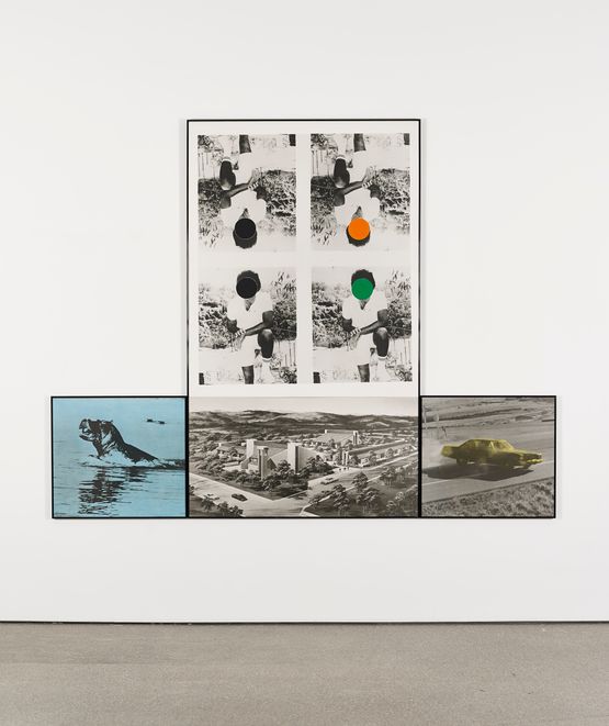Rhino  Building  Man x 4  Car by John Baldessari contemporary artwork Works on Paper