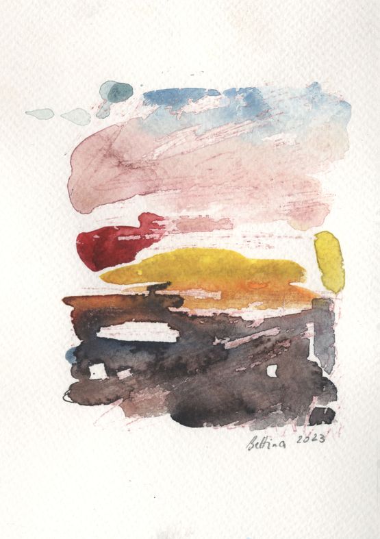 Sky Diary 47 by Bettina Khoury Badr contemporary artwork Works on Paper