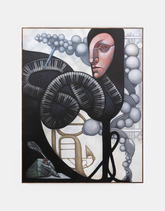 The body forgets the score so sometimes has to write it down by Justin Fitzpatrick contemporary artwork Painting