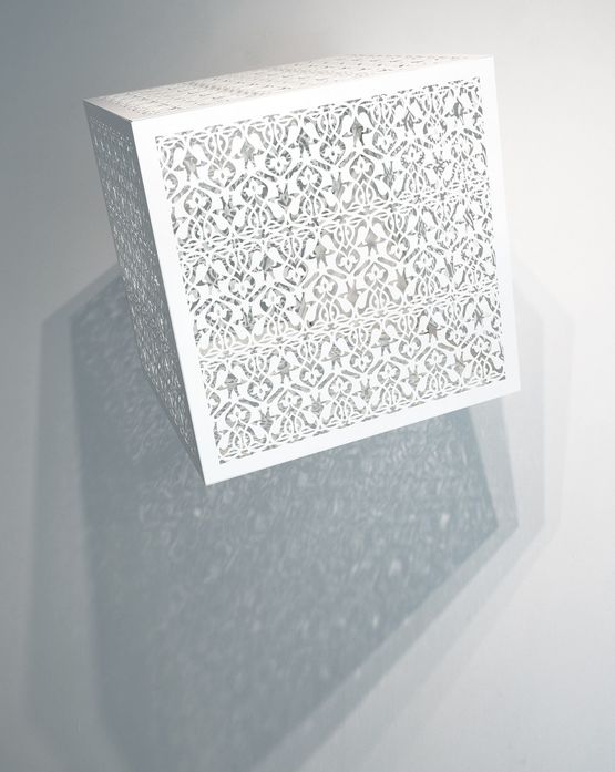 Itinerant Shadows - White Arches by Anila Quayyum Agha contemporary artwork Sculpture