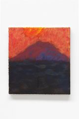 Mer noir montagne bleue ciel rouge by Christine Safa contemporary artwork painting