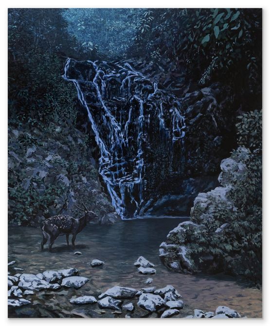 The Princes Waterfall by Bruno Gadenne contemporary artwork Painting