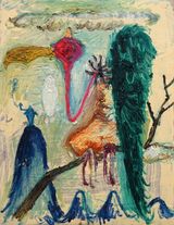 Bird of Bataan 6 by Manuel Ocampo contemporary artwork painting works on paper