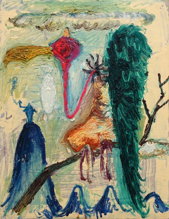 Bird of Bataan 6 by Manuel Ocampo contemporary artwork Painting