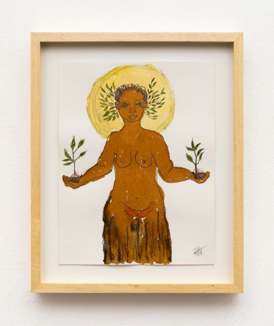Untitled senhora das plantas series by Rosana Paulino contemporary artwork Painting