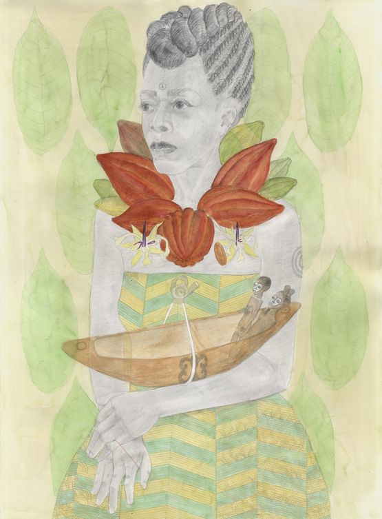 The Warriors Way safeguarding the imperishable spirits of nature by Charmaine Watkiss contemporary artwork Drawing