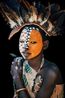 Suri Girl in Feather Headress Omo Valey Ethiopia by Andrew Eldon contemporary artwork Photography