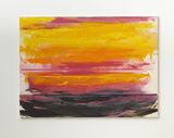 In a Sea of Pink and Gold by Gretchen Albrecht contemporary artwork painting works on paper