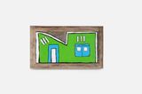 Casa na Rua Chile Plataforma da serie Platibandas do Suburbio Ferroviario de Salvador House at Chile Street Plataforma from the Platibandas of Salvadors Railway Suburbs series by Ze Di Cabeca contemporary artwork painting